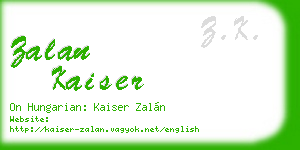 zalan kaiser business card